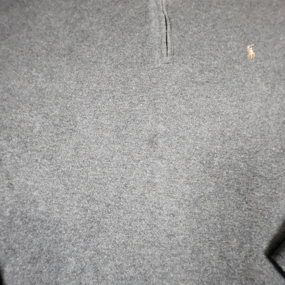 Polo Ralph Lauren Sweater Mens 3XB Charcoal Gray Quarter Zip Estate Rib Pullover - Picture 3 of 11